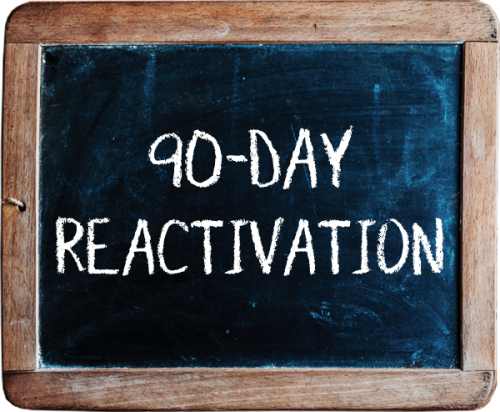 90-day Reactivation - over two years (MS broker)
