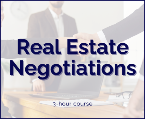 Real Estate Negotiations | 9/8/25 | 9a-12p (3hrs)