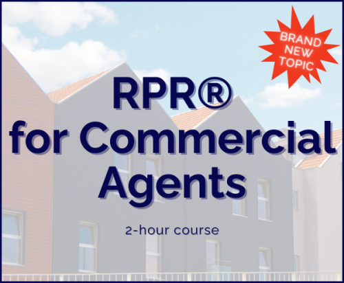 RPR® for Commercial Agents | 12/16/25 | 12:30p-2:30p (2hrs)